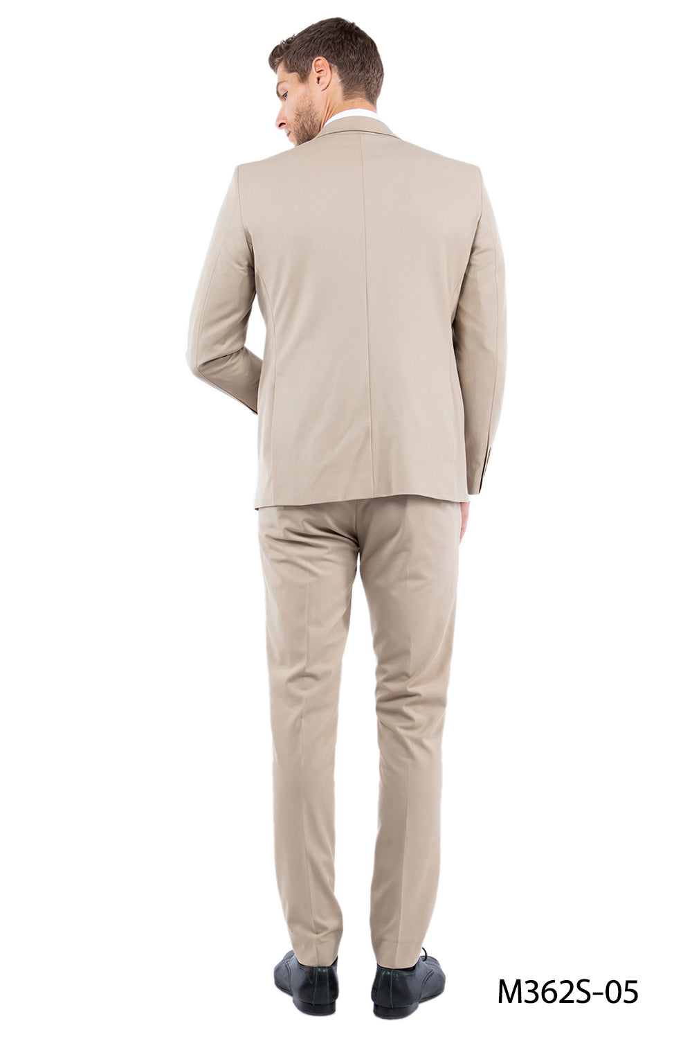 Premium Tan Notch Lapel 3 Piece Slim Fit Zegarie Flex Men's Suit