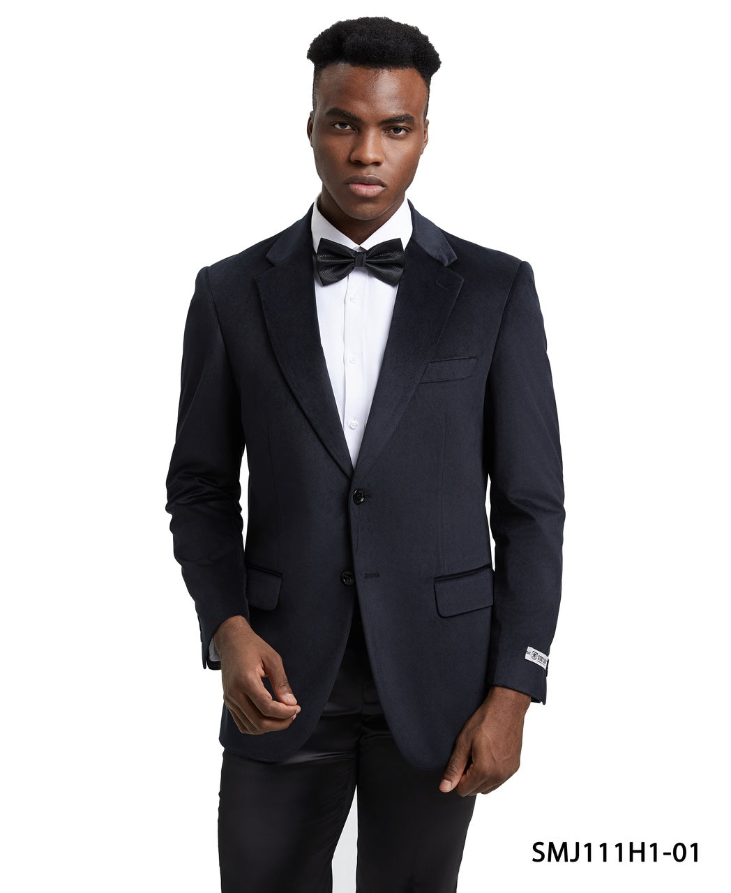 Black Velvet Notch Lapel Stacy Adams Men's Hybrid Jacket