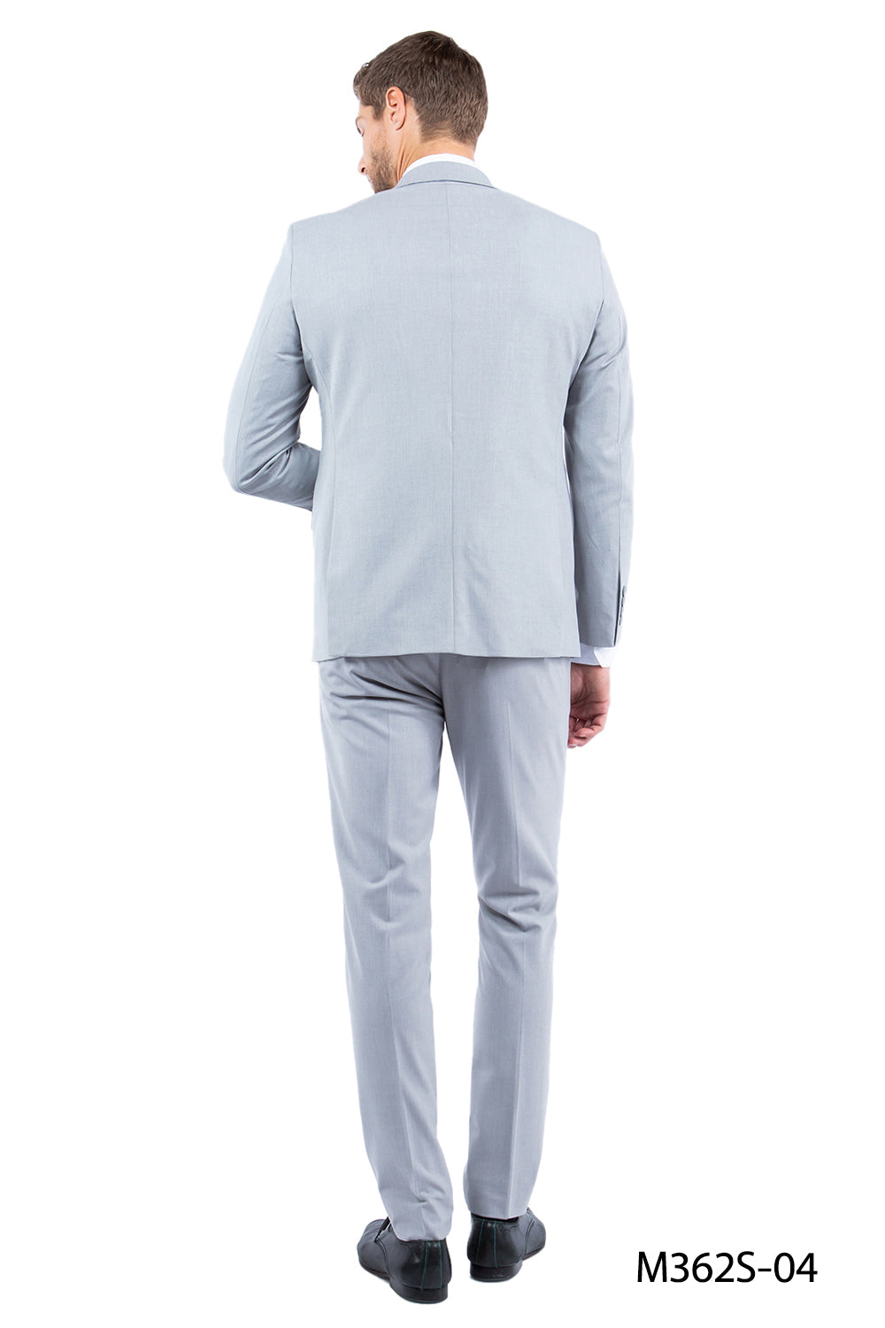 Premium Light Grey Notch Lapel 3 Piece Slim Fit Zegarie Flex Men's Suit