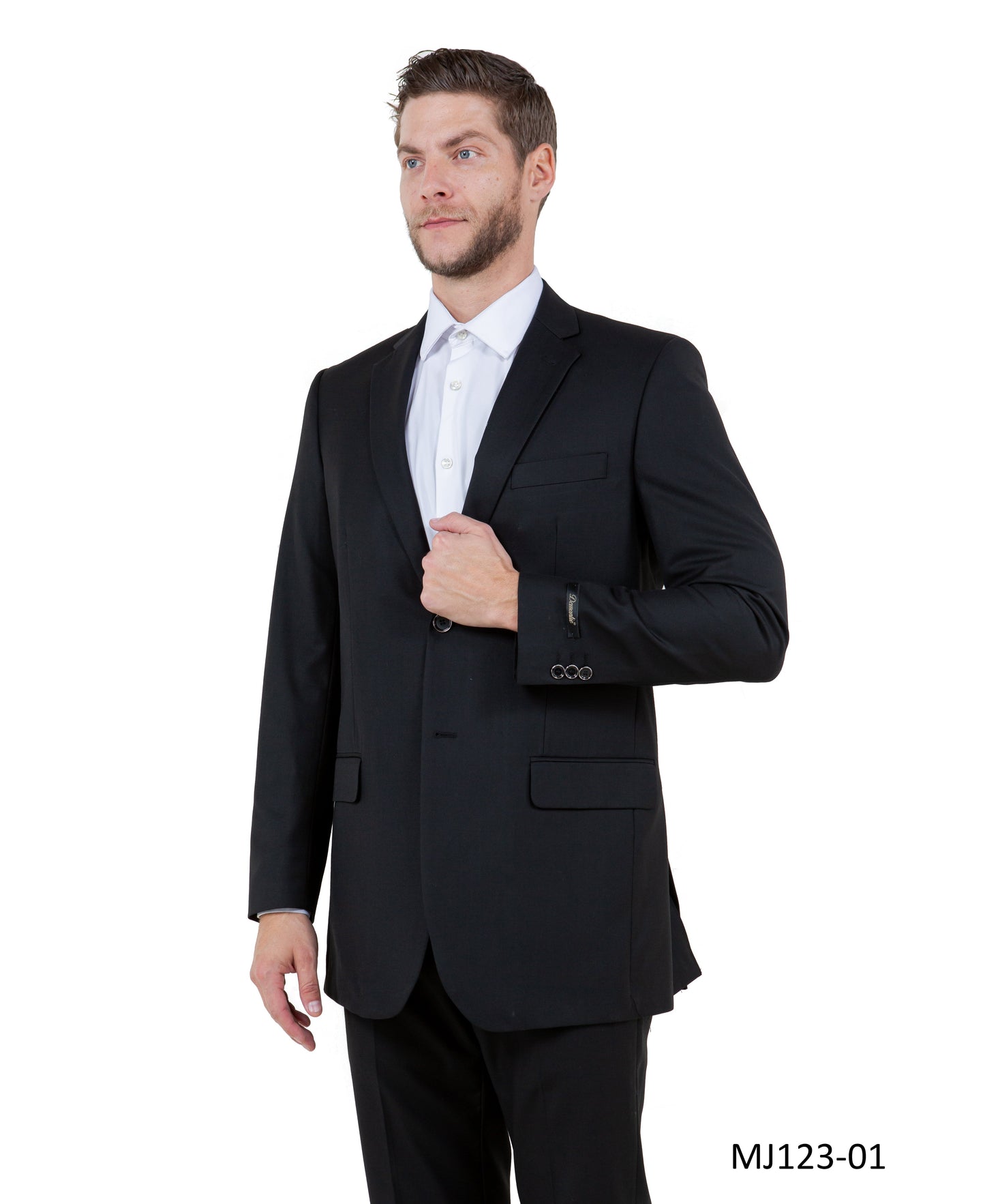 Black Notch Lapel Modern Fit Tazzio Men's Jacket