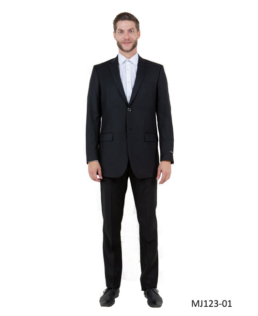 Black Notch Lapel Modern Fit Tazzio Men's Jacket