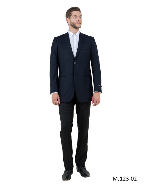 Navy Notch Lapel Modern Fit Tazzio Men's Jacket