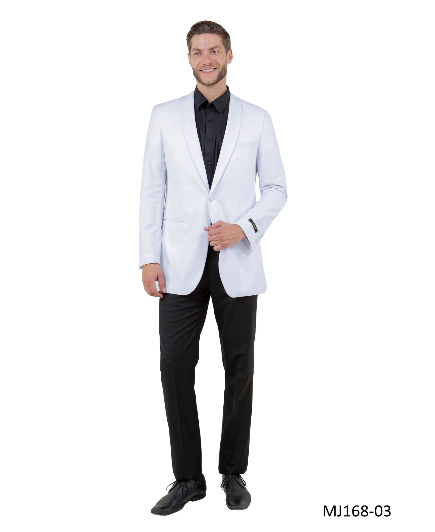 White Shawl Lapel Modern Fit Tazzio Men's Dinner Jacket