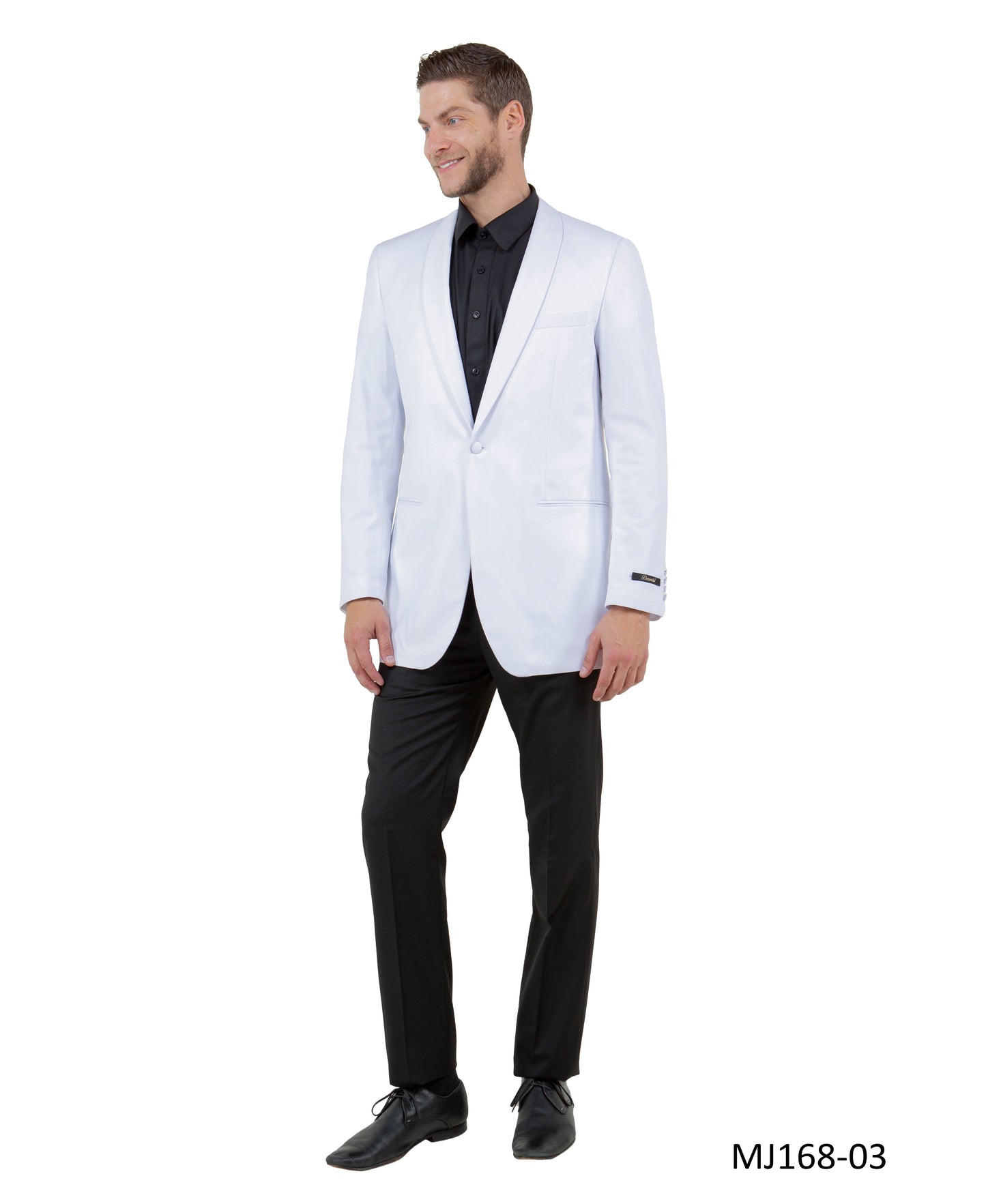 White Shawl Lapel Modern Fit Tazzio Men's Dinner Jacket