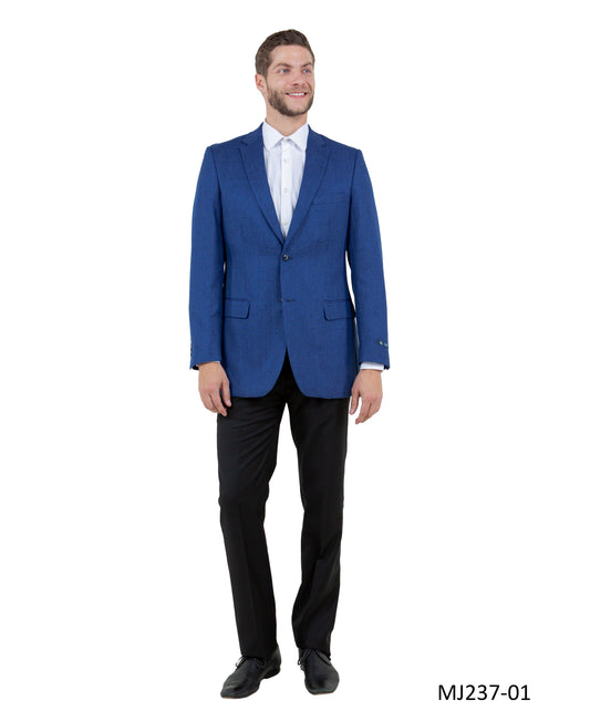 Blue Notch Lapel  Modern Fit Zegarie Men's Jacket