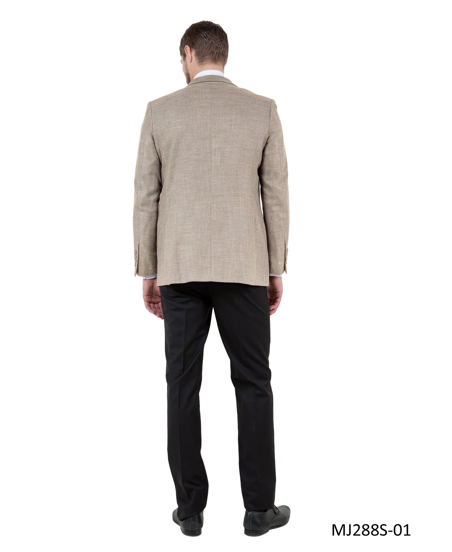 Tan Notch Lapel Linen Look Slim Fit Tazzio Men's Jacket