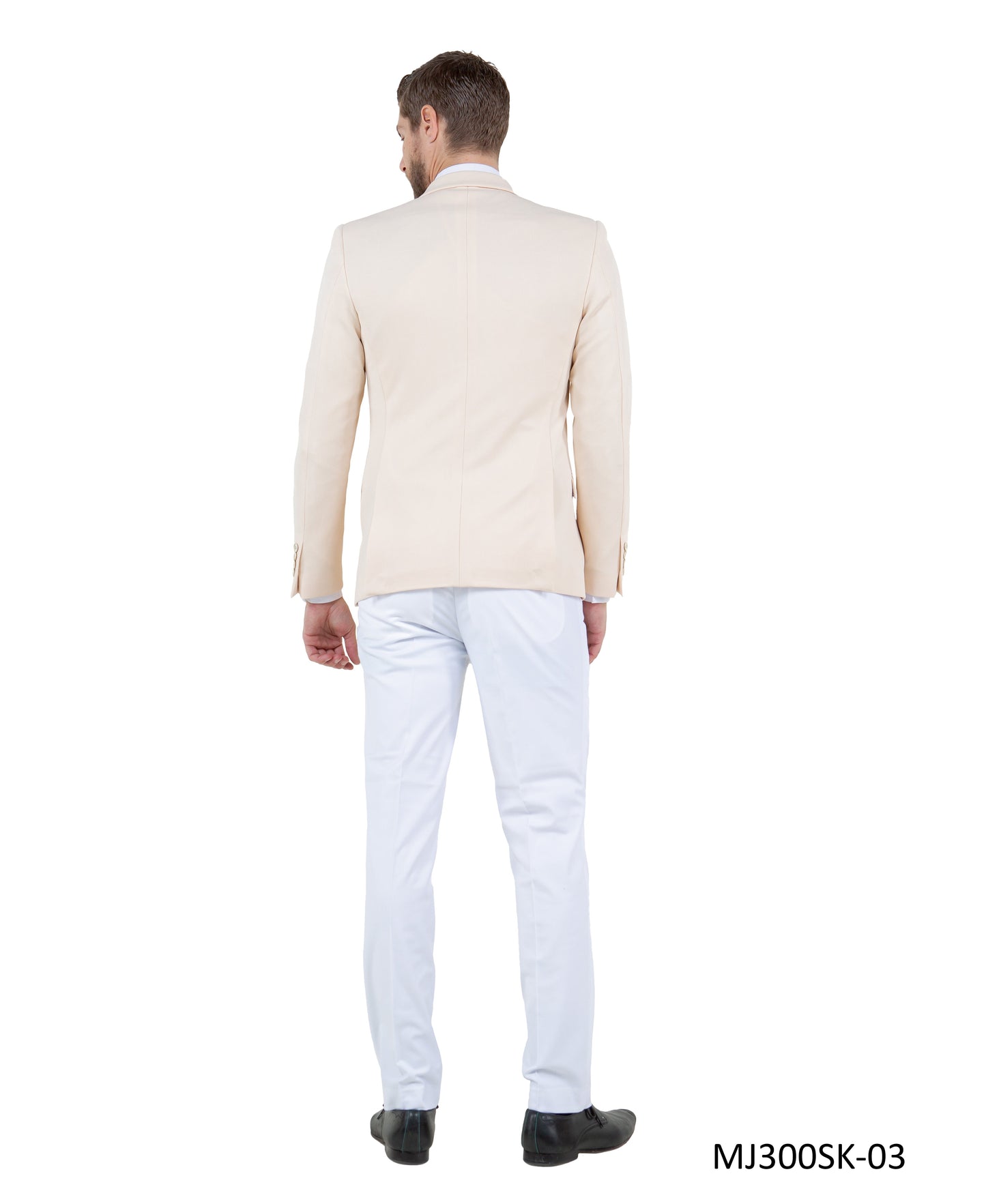 Tan Peak Lapel Skinny Fit Tazzio Knit Men's Jacket