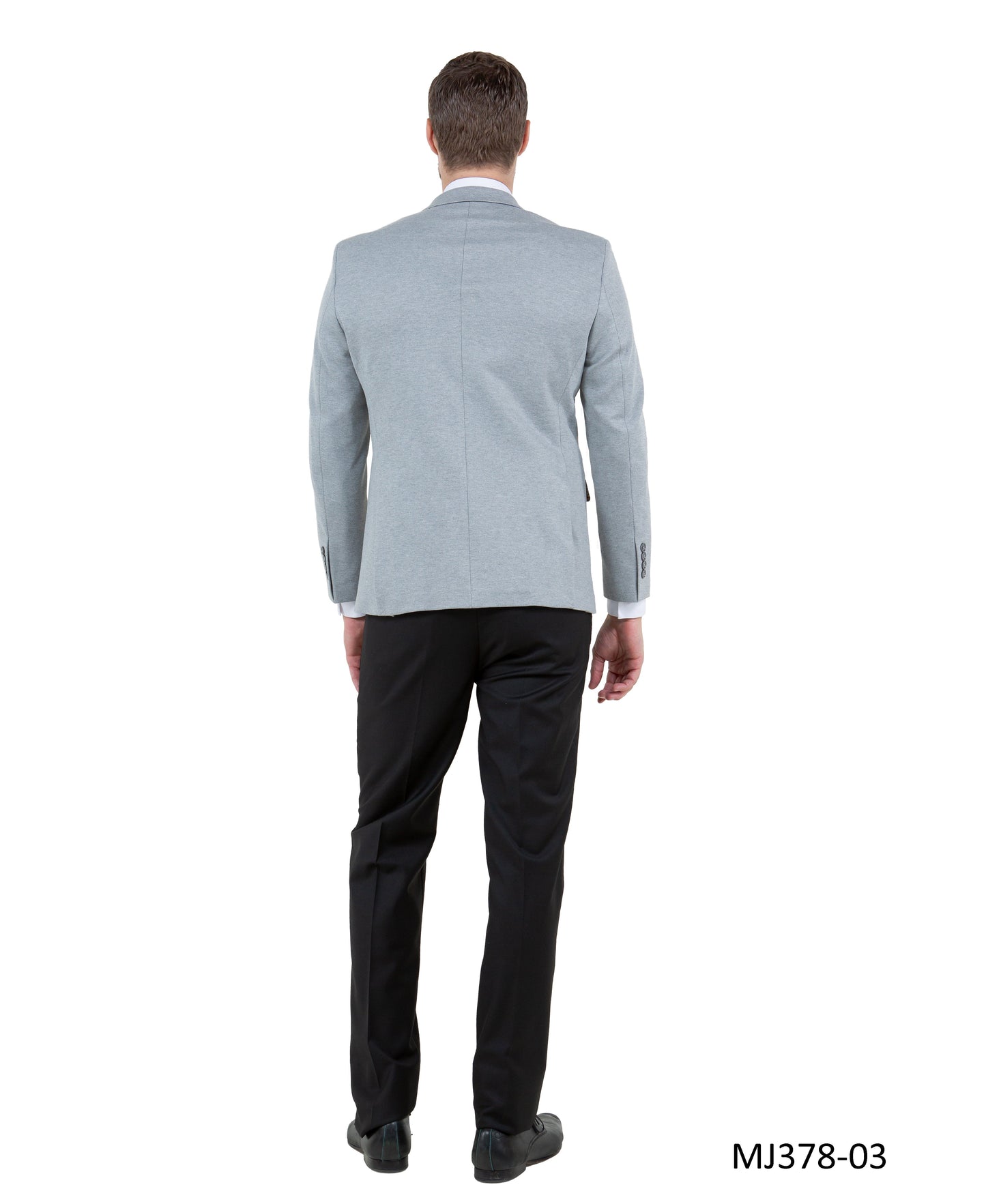 Grey Notch Lapel Slim Fit Zegarie Knit Men's Jacket