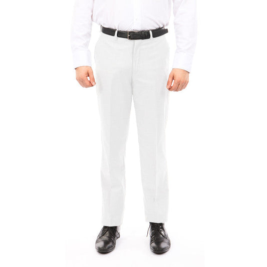 Solid White Slim Fit Tazzio Men's Pants