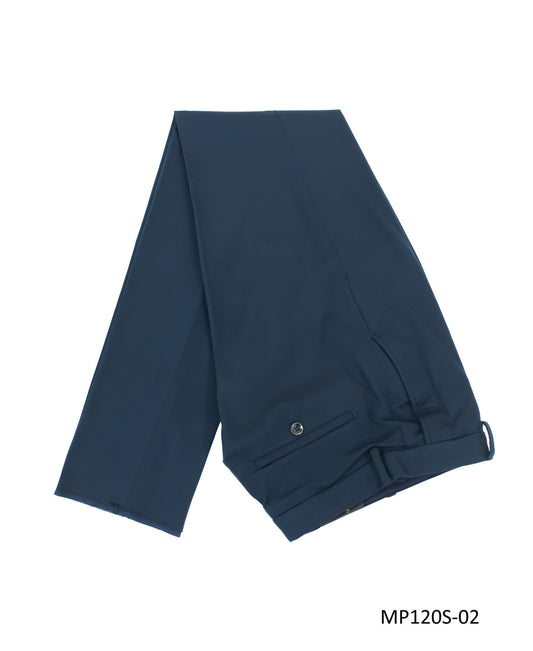 Premium Navy Slim Fit  Z Flex Trousers 4 Way Stretch Open Bottom Zegarie Men's Pants