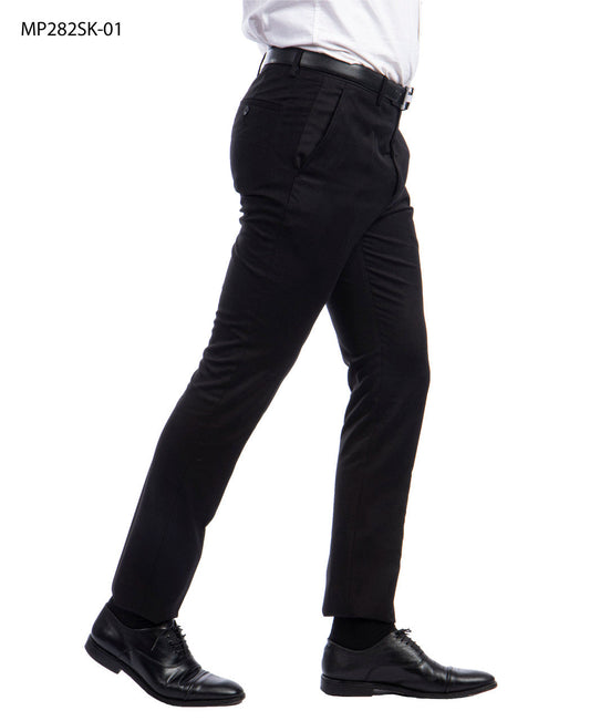 Premium Black Skinny Fit Open Bottom Sean Alexander Men's Pants