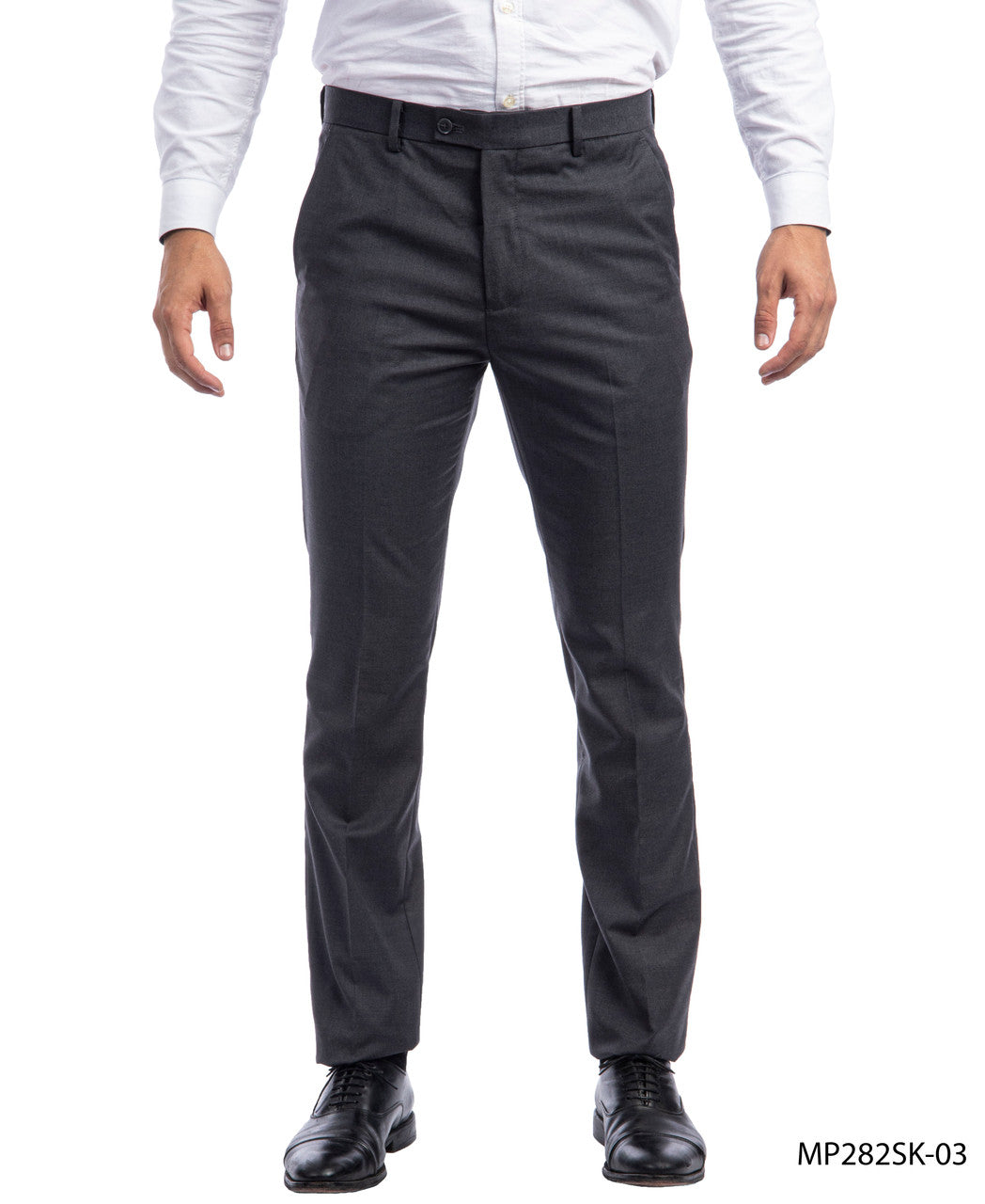 Premium Charcoal Grey Skinny Fit Open Bottom Sean Alexander Men's Pants