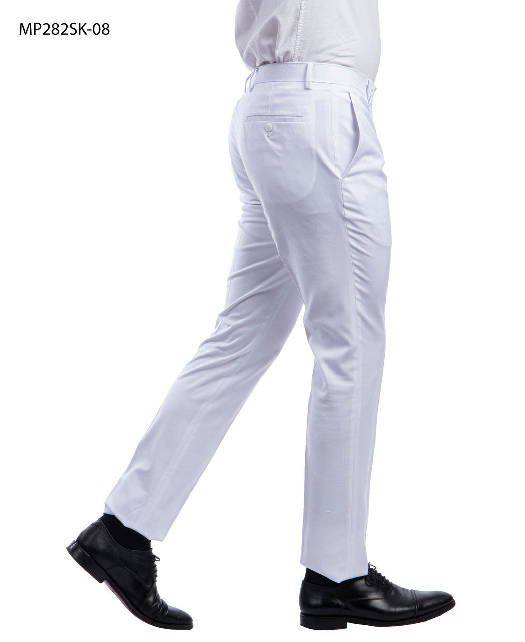 Premium White Skinny Fit Open Bottom Sean Alexander Men's Pants