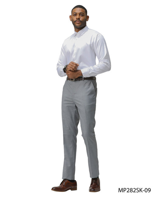 Premium Mid Grey Skinny Fit Open Bottom Sean Alexander Men's Pants