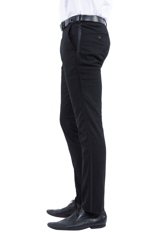 Premium Black Satin Lined Open Bottom Zegarie Separate Men's Tuxedo Pants