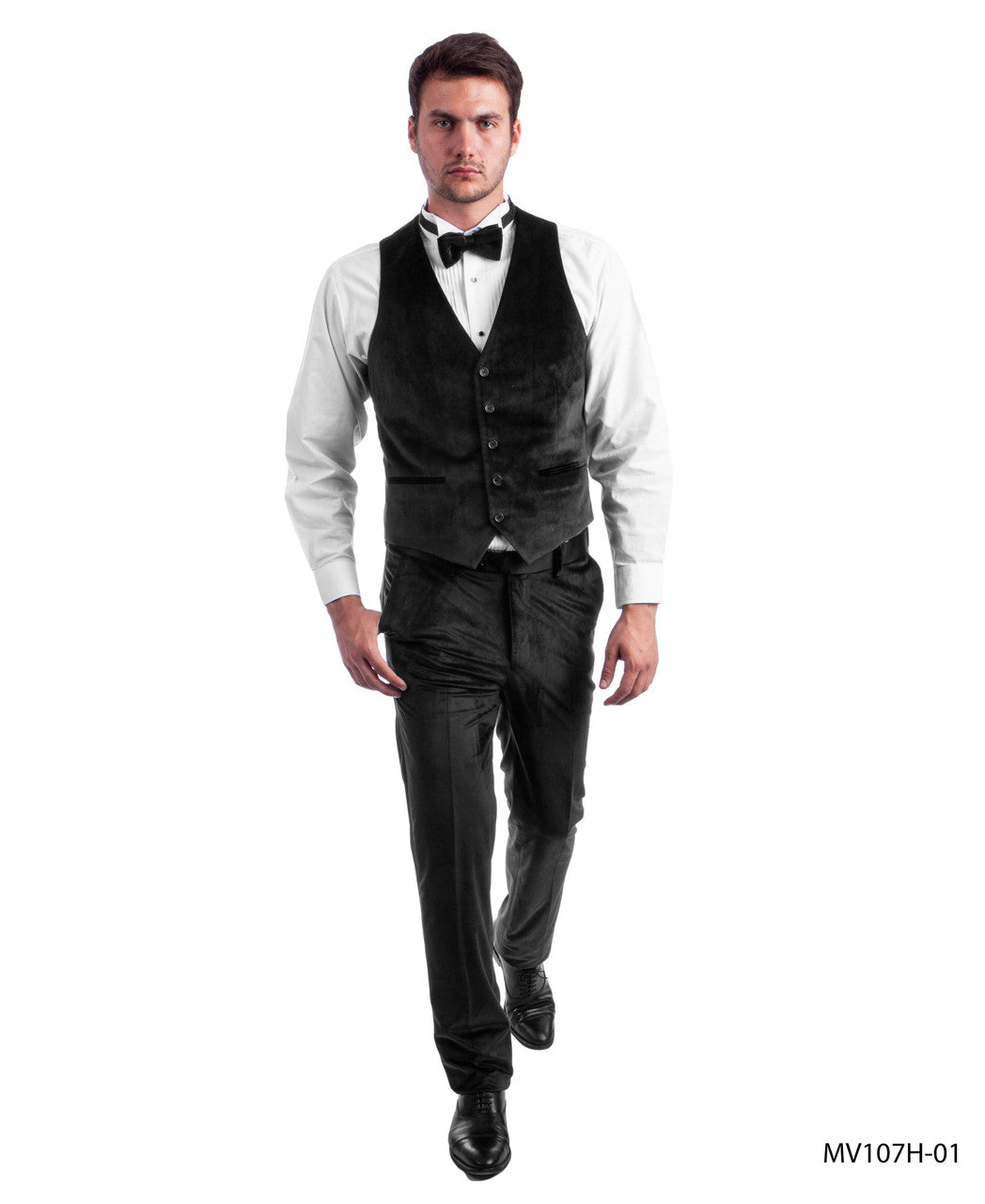 Black Velvet Vest Pants Bowtie Bryan Michaels Set