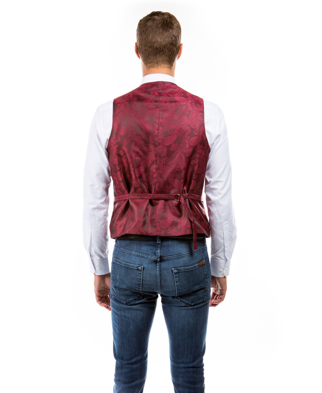 Burgundy Tweed Vest Bowtie Sean Alexander Set