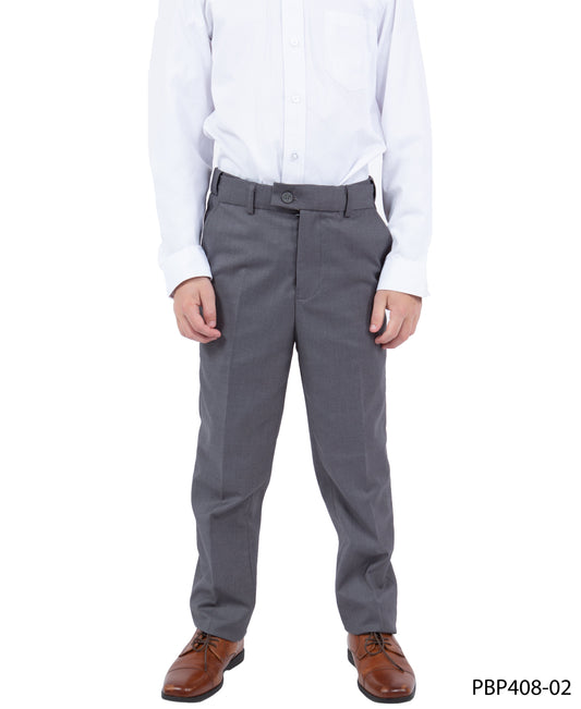 Grey Slim Fit Perry Ellis Boy's Pants