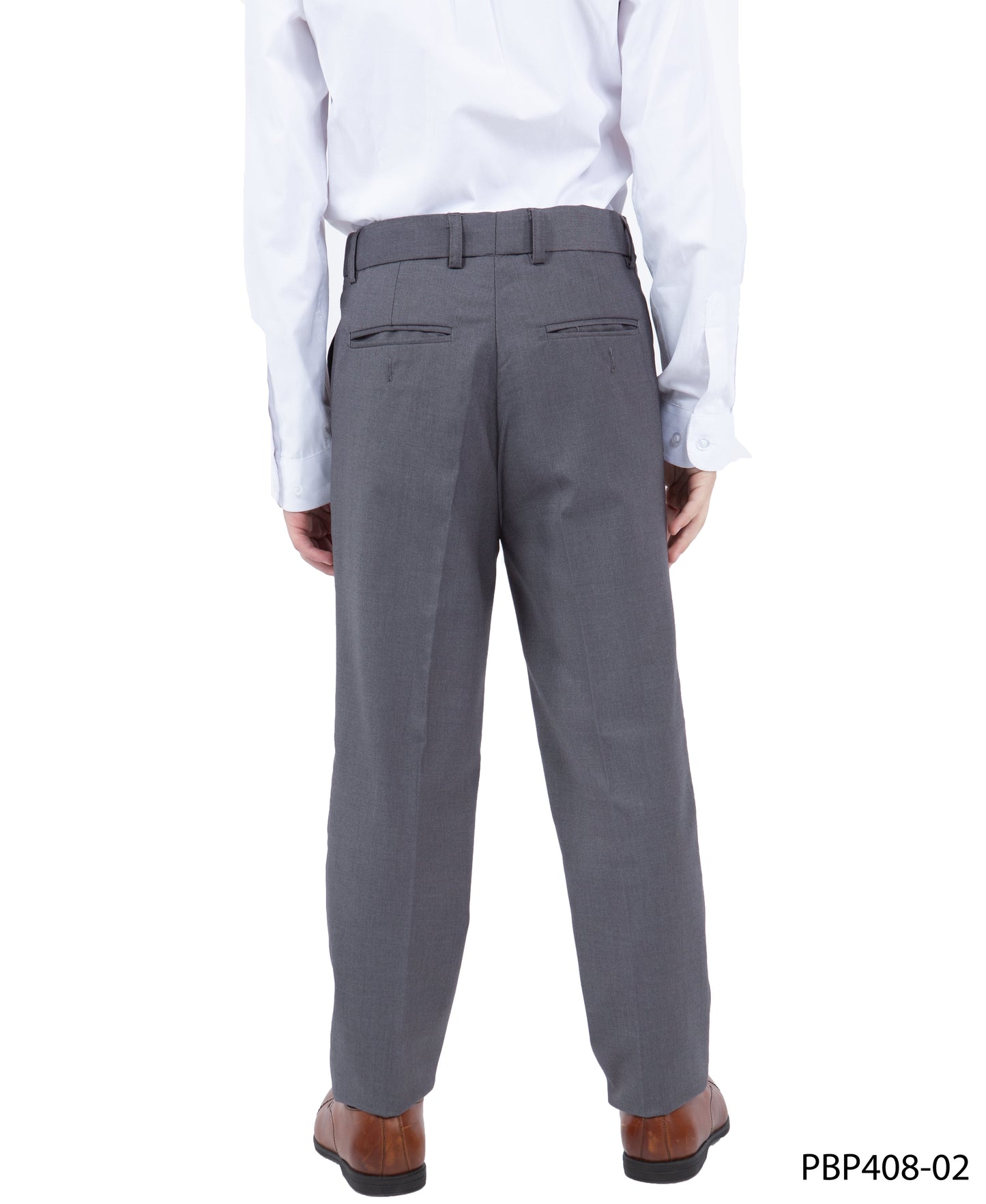 Grey Slim Fit Perry Ellis Boy's Pants