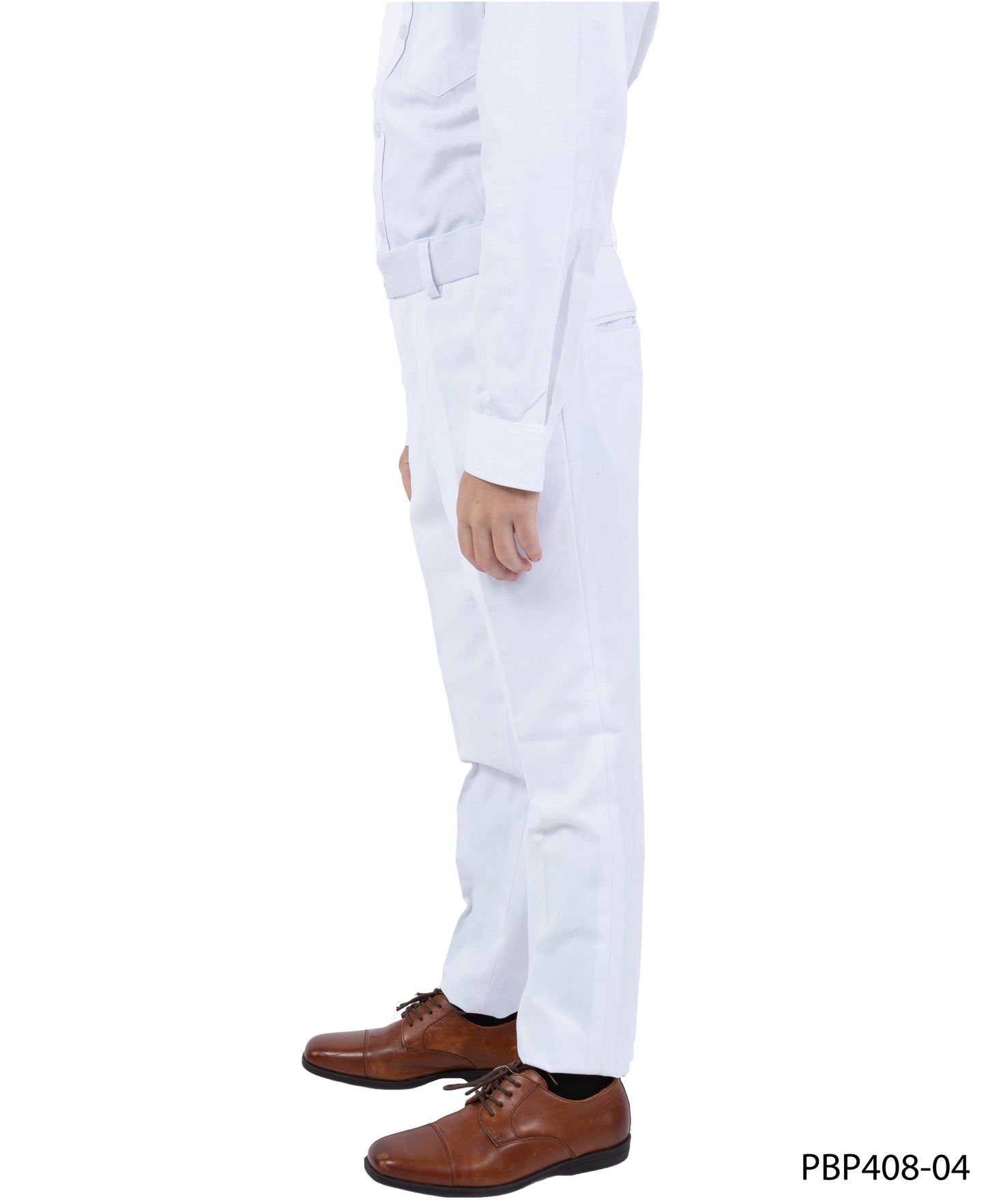 White Slim Fit Perry Ellis Boy's Pants