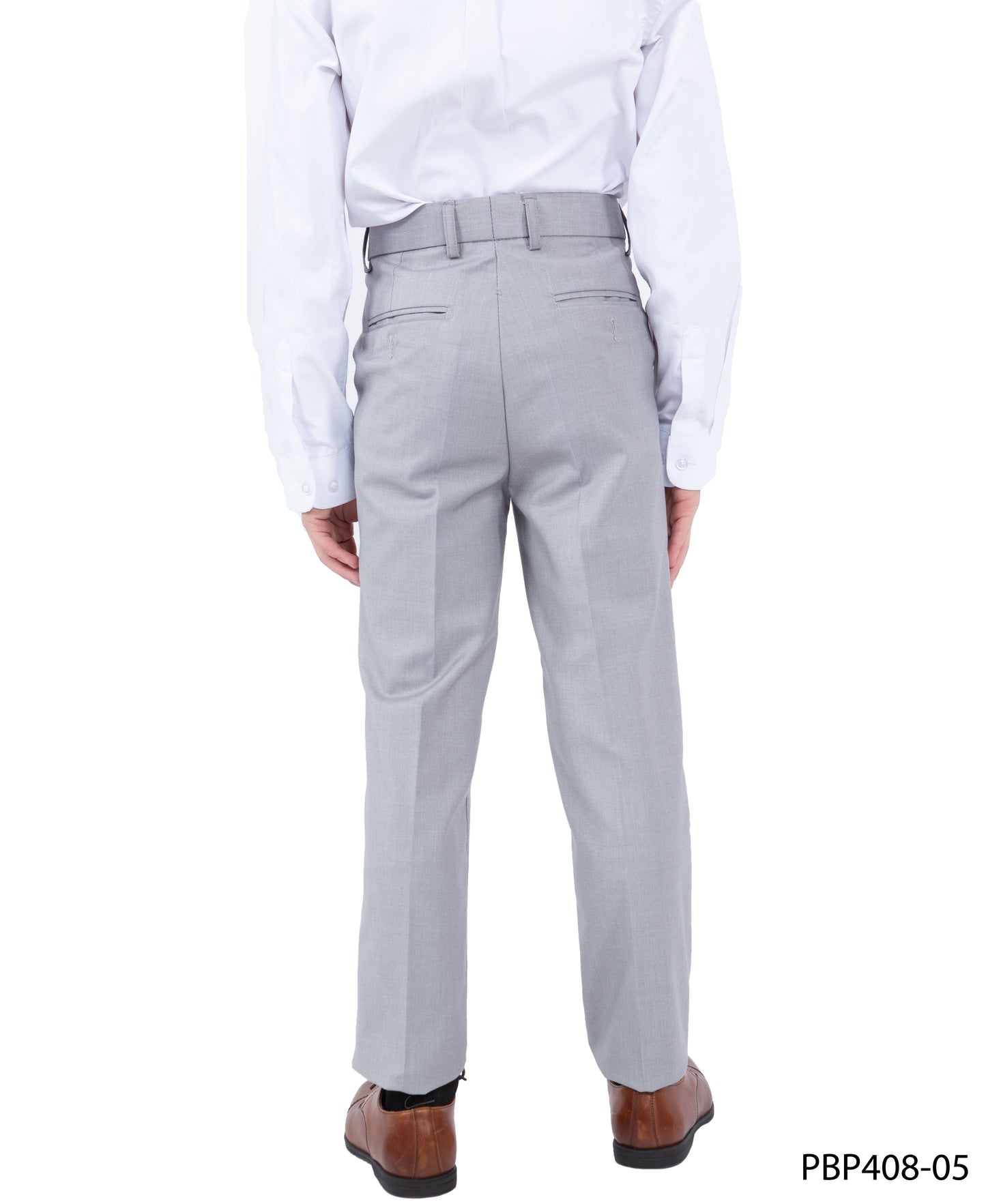 Light Grey Slim Fit Perry Ellis Boy's Pants