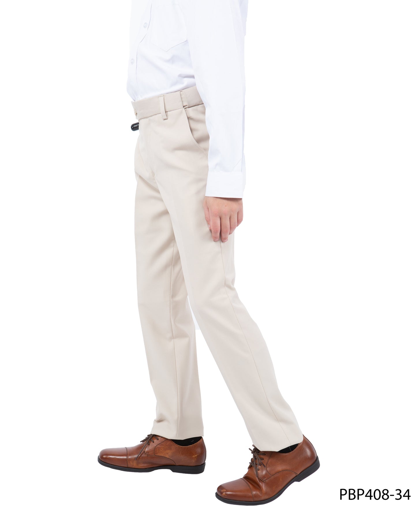 Tan Slim Fit Perry Ellis Boy's Pants