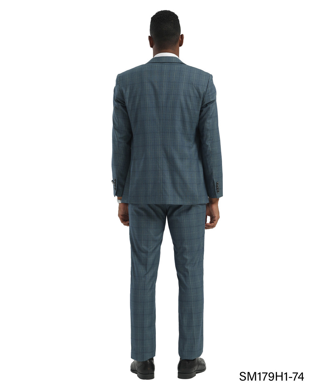 Green Glen Plaid 3 Piece Peak Lapel Stacy Adams Men's Hybrid Suit