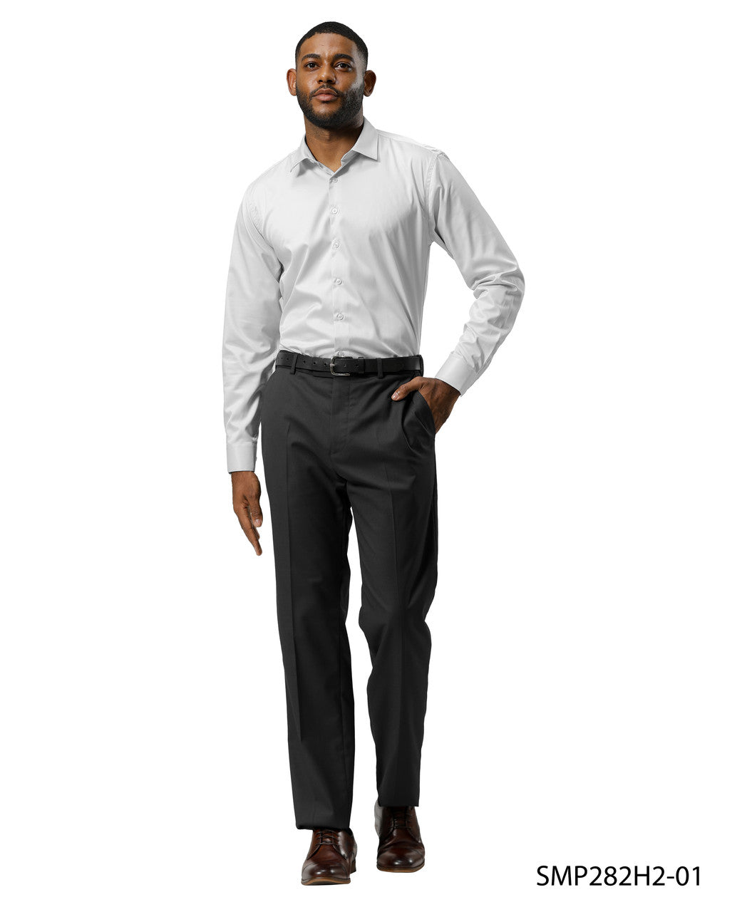 Premium Black Hybrid Fit Open Bottom Stacy Adams Men's Pants