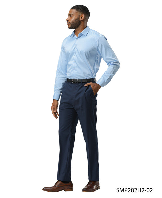 Premium Navy Hybrid Fit Open Bottom Stacy Adams Men's Pants