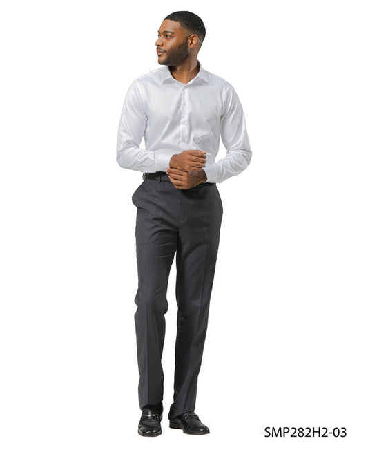 Premium Charcoal Grey Hybrid Fit Open Bottom Stacy Adams Men's Pants