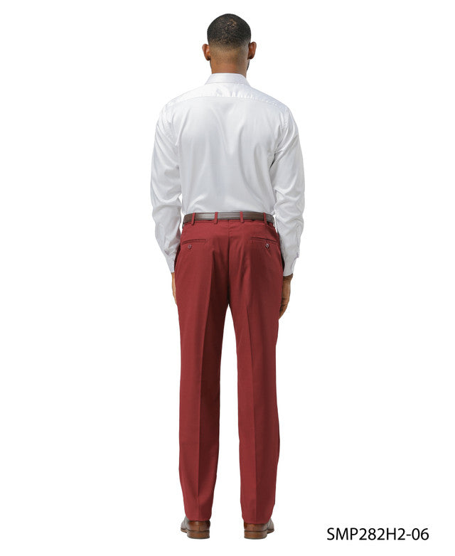 Premium Burgundy Hybrid Fit Open Bottom Stacy Adams Men's Pants