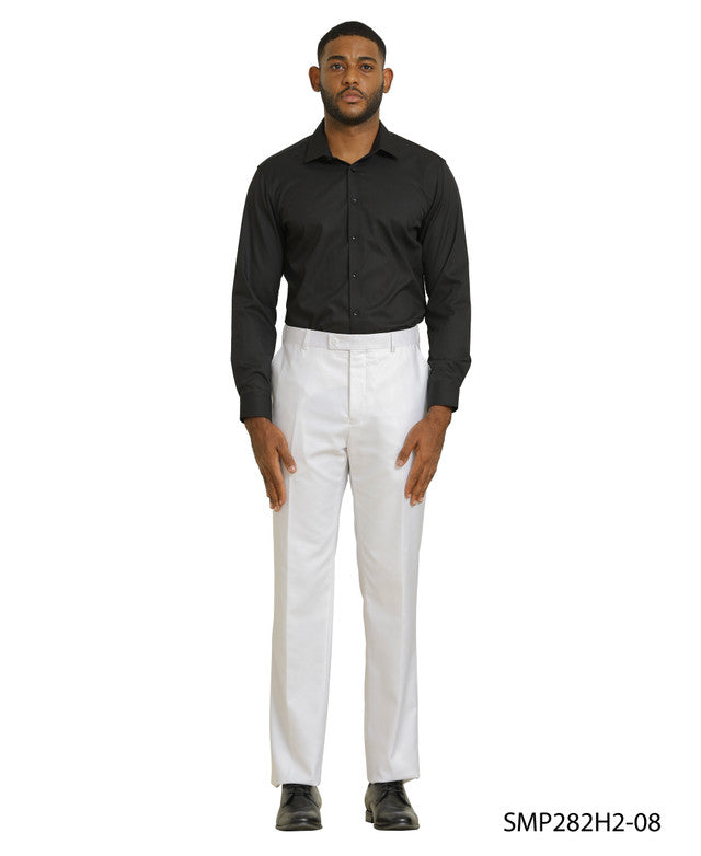 Premium White Hybrid Fit Open Bottom Stacy Adams Men's Pants